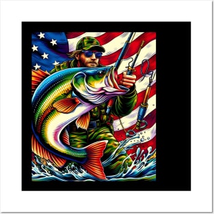 Celebrate Mardi Gras and show your love of fishing with this vibrant patriotic design Posters and Art